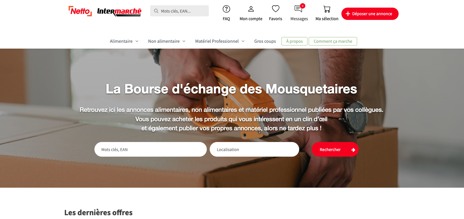 Plateforme du groupement Les Mousquetaires