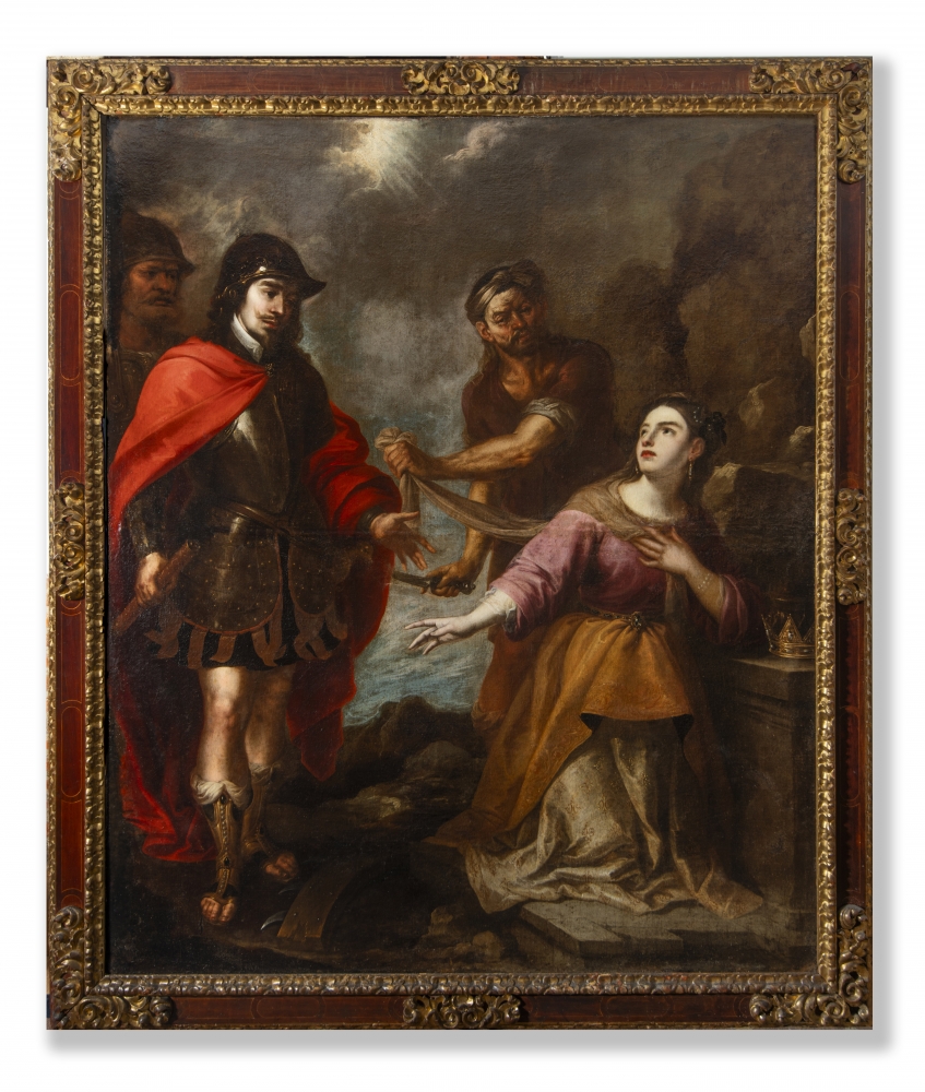 Juan de Sevilla Romero y Escalante (1643-1695), óleo sobre lienzo, \"El martirio de Catalina de Alejandría\"