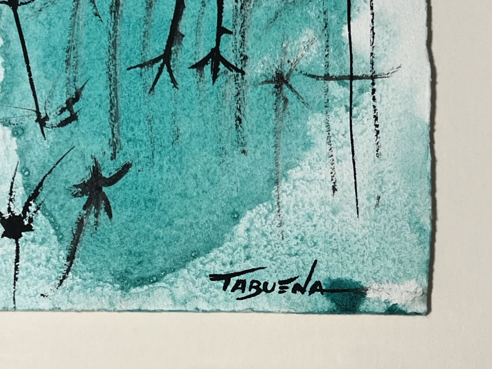 Romeo Tabuena, figuras, acuarela y tinta sobre papel, Filipinas, México