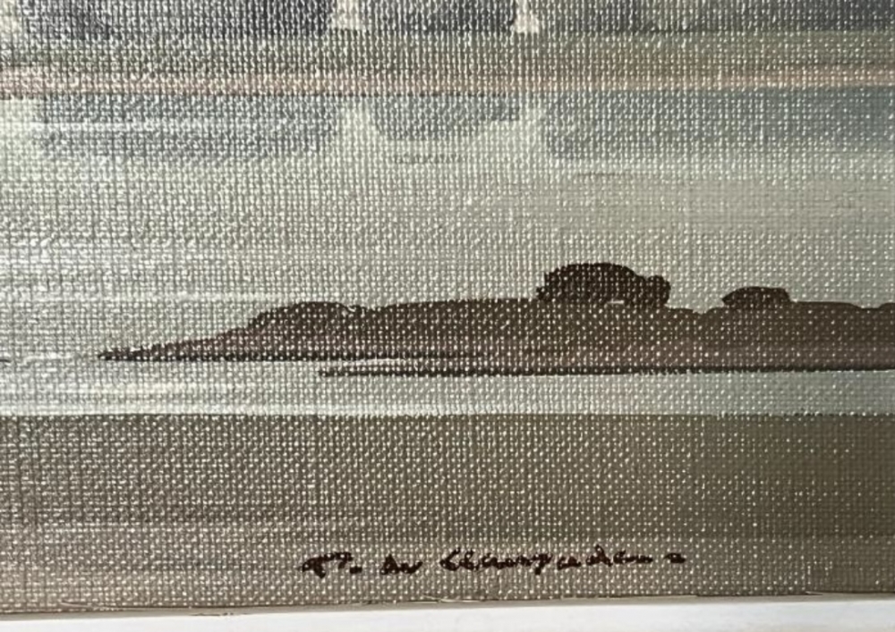 Pierre de Clausade, Francia, Paris, óleo sobre lienzo, Mud flats on the Loire
