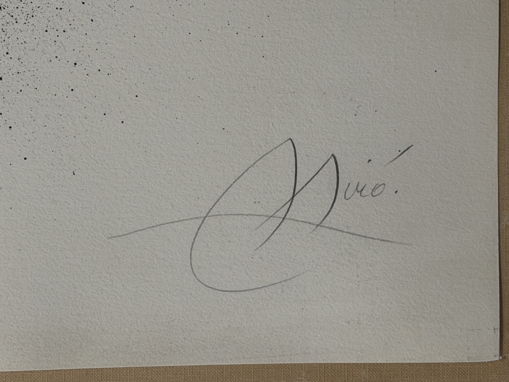 Joan Miró, litografía El Fogainer, 1973, edición limitada, firmada y justificada a mano