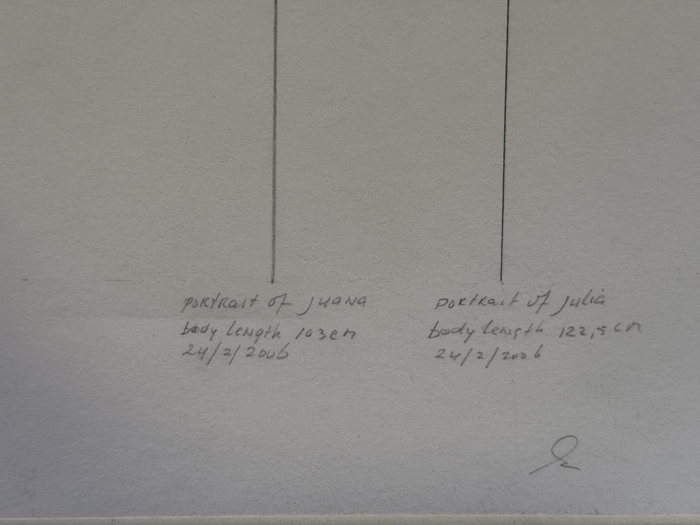  Stanley Brouwn, dibujo, portrait of body length, 2006