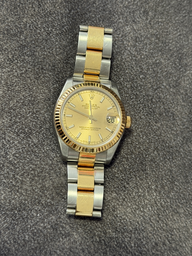 Reloj Rolex Oyster perpetual Datejust Oro, automático, señora