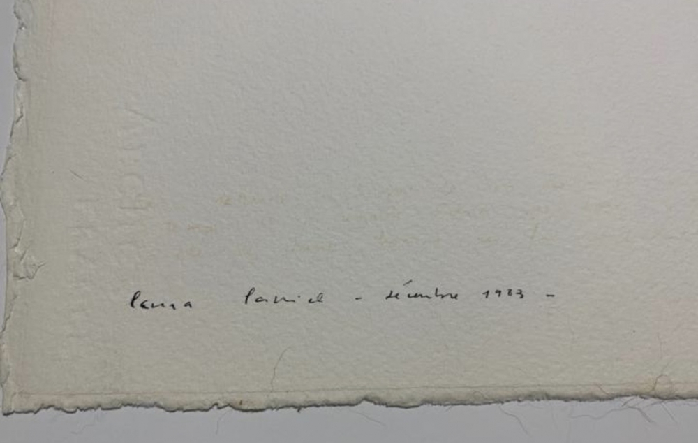 Laura Lamiel, Francia, dibujo a tintas sobre papel, 1983