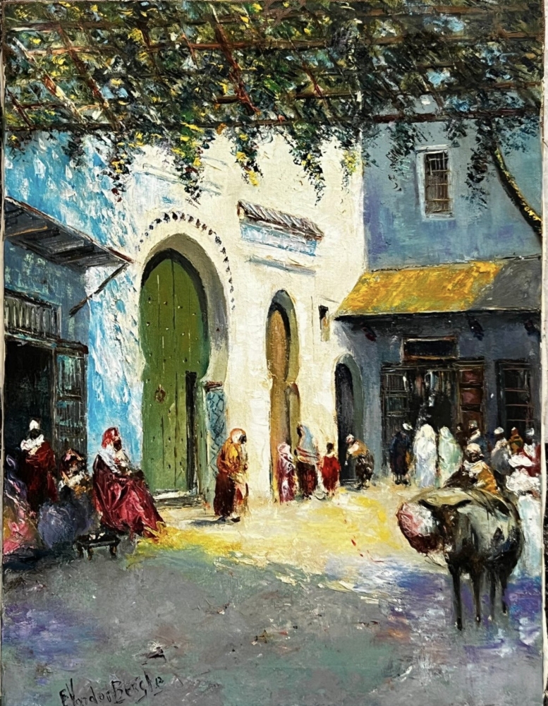 René Alphonse van den Berghe, Erik el Belga​, Bélgica, 1940 - Málaga, 2020, óleo sobre lienzo