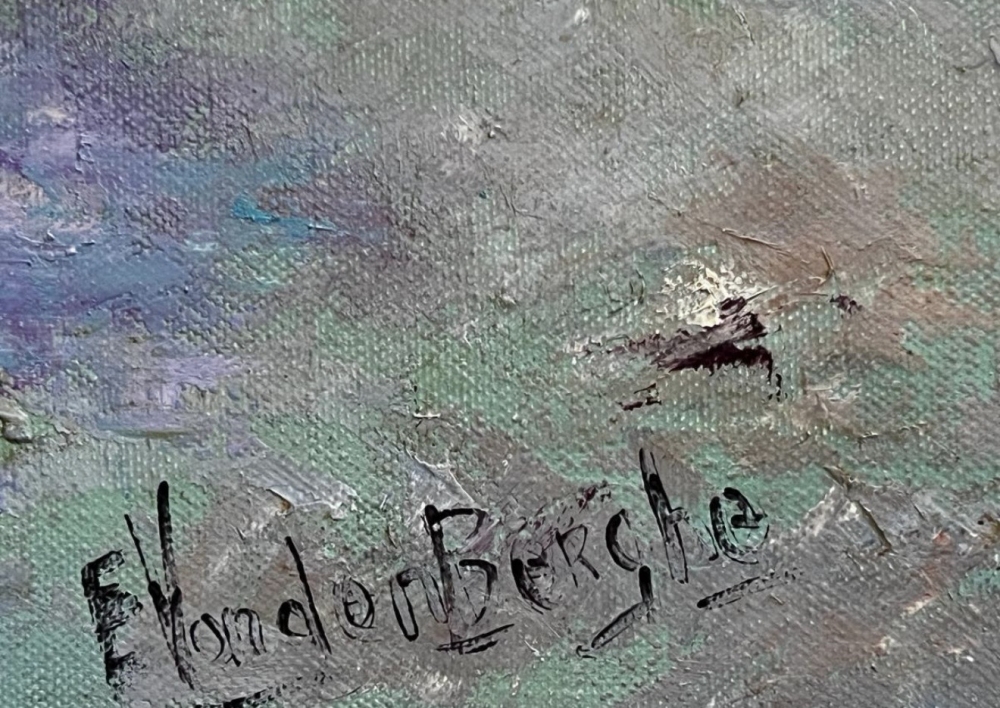 René Alphonse van den Berghe, Erik el Belga​, Bélgica, 1940 - Málaga, 2020, óleo sobre lienzo