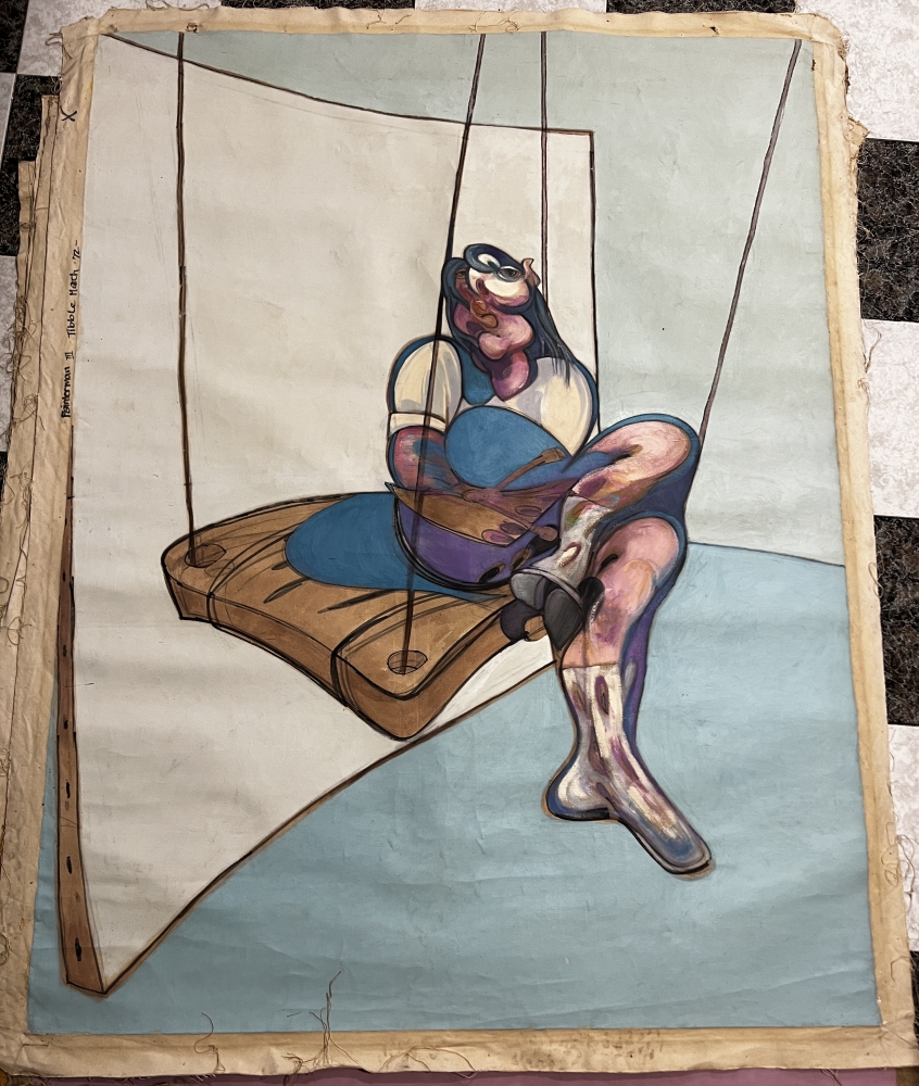 Óleo sobre lienzo de Don. Tibble, firmado en 1977, Painterman 3 