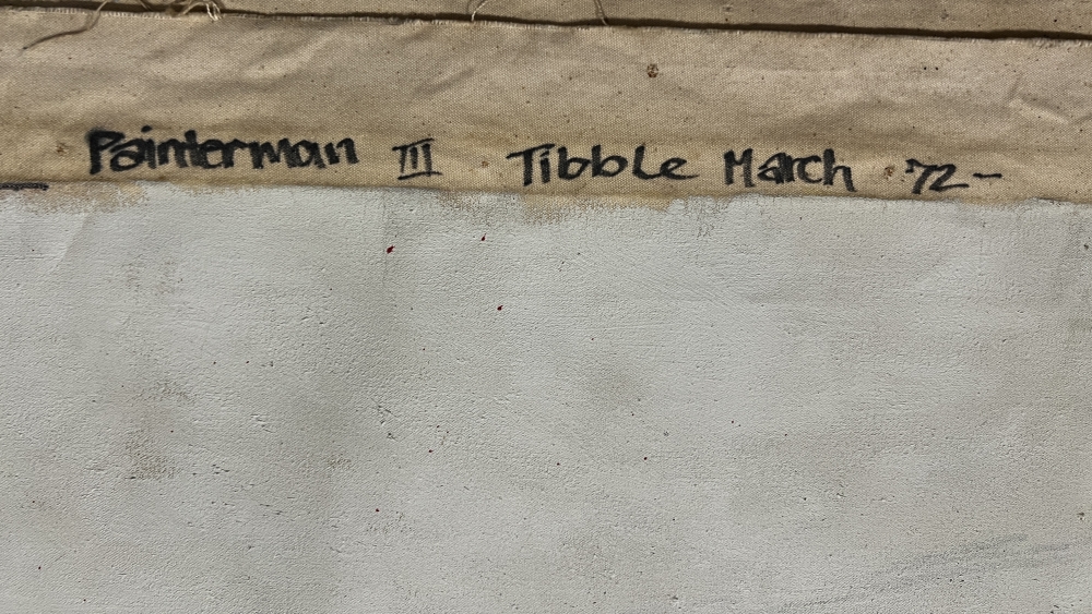 Óleo sobre lienzo de Don. Tibble, firmado en 1977, Painterman 3 