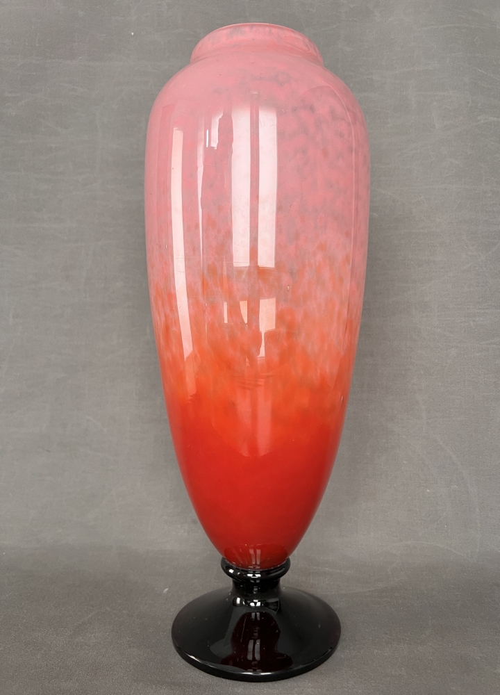 Charles Schneider, verrier jade vase, jarrón de cristal, art déco, 1925 aprox.
