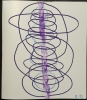 Luis Gordillo, técnica mixta sobre papel, firmada y fechada, año 2012