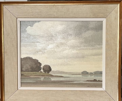 Pierre de Clausade, Francia, Paris, óleo sobre lienzo, Mud flats on the Loire