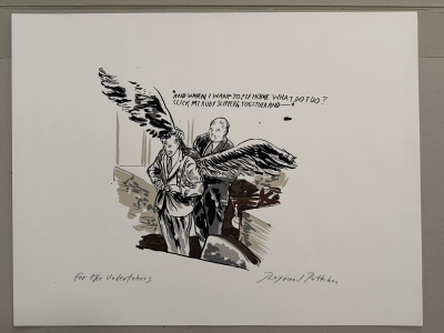 Raymond Pettibon, litografía, 2004, edición con texto manuscrito del autor