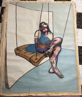 Óleo sobre lienzo de Don. Tibble, firmado en 1977, Painterman 3 