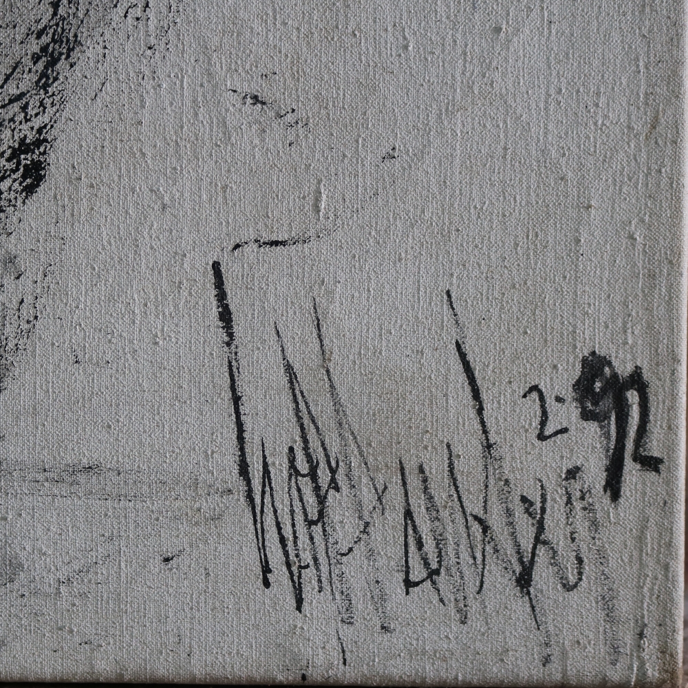 Gino Hollander (1924–2015), gran acrílico sobre lienzo, Figuras, firmado y fechado 1992