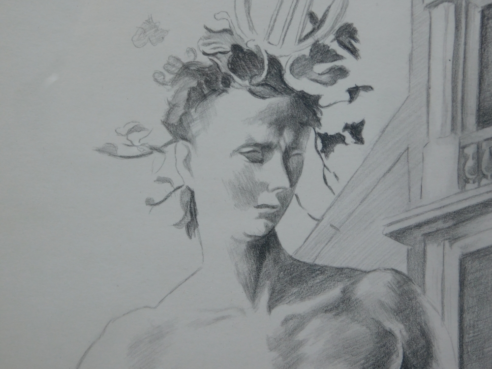 Marià Andreu i Estany, dibujo a lápiz