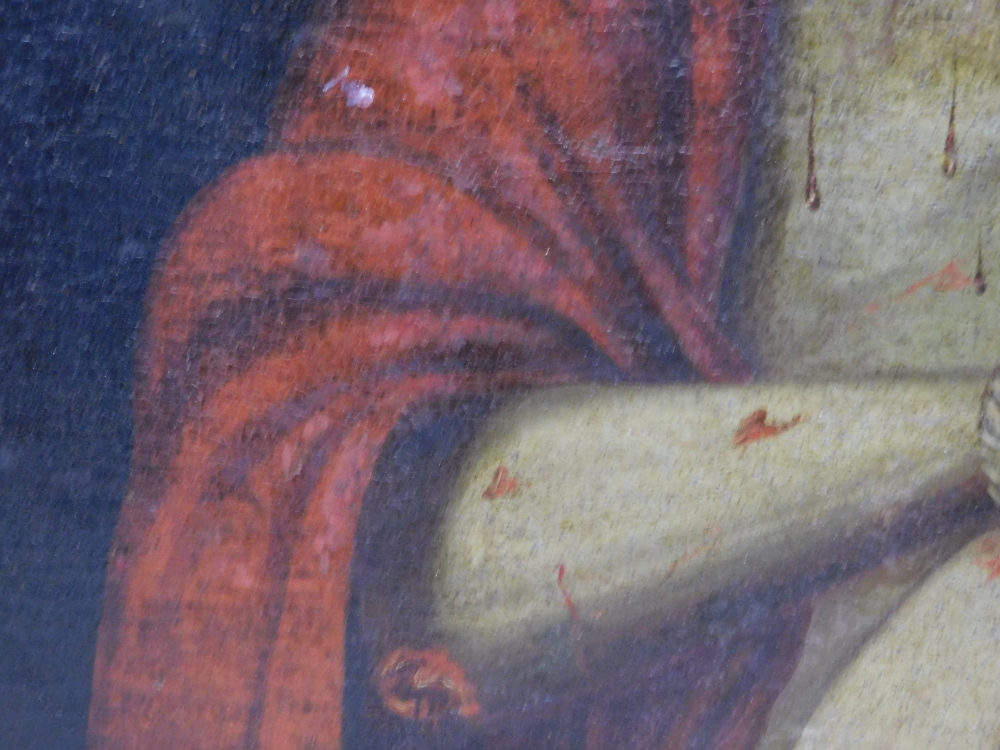Óleo sobre tela religioso, Ecce Homo, siglo XVIII