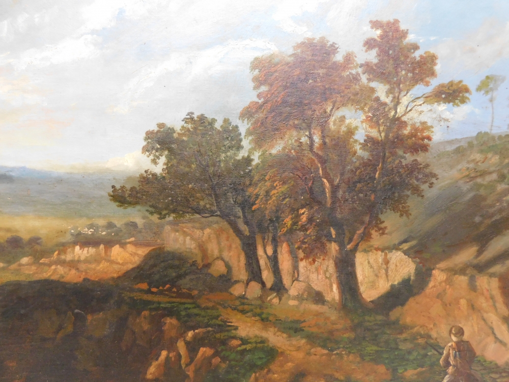 Paisaje, óleo sobre tela, siglo XIX