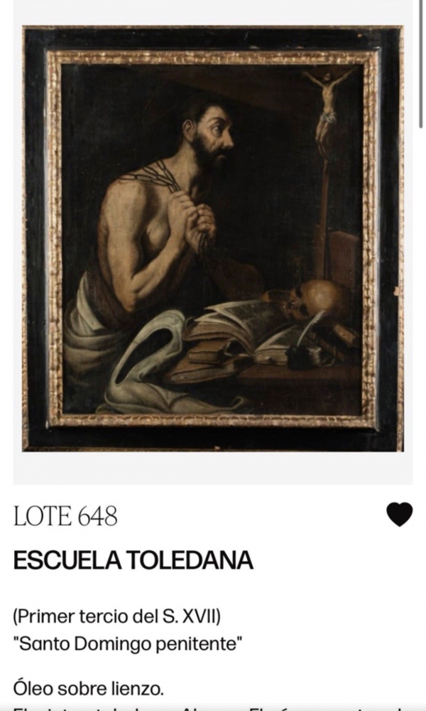 Luis Tristán (Toledo, h. 1585-1624), Santo Domingo penitente, primer tercio del siglo XVII
