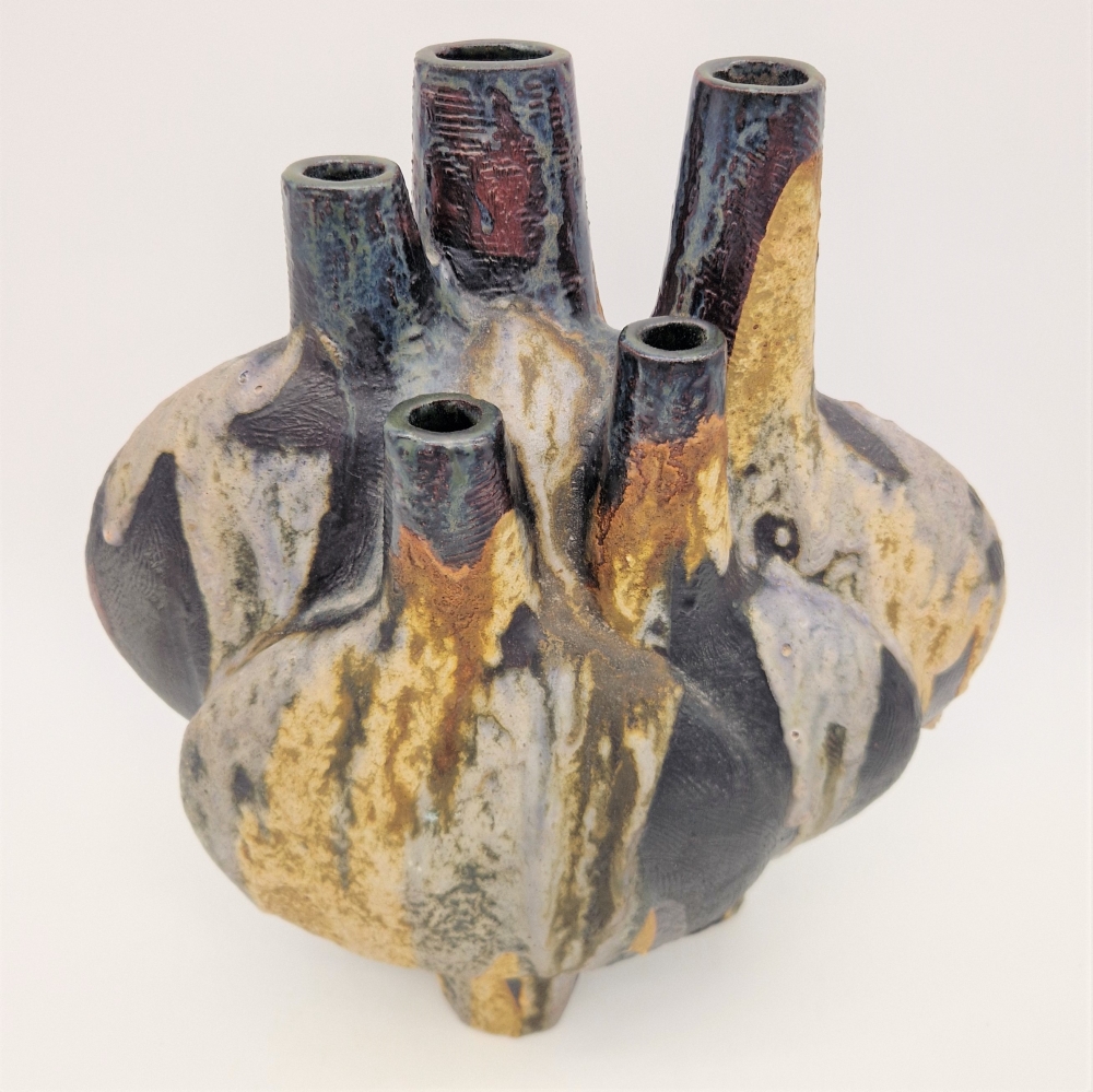 Florero de cerámica de Fat Lava de Helmut Friedrich Schäffenacker, 1950 - 1960