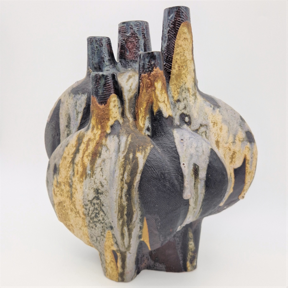 Florero de cerámica de Fat Lava de Helmut Friedrich Schäffenacker, 1950 - 1960