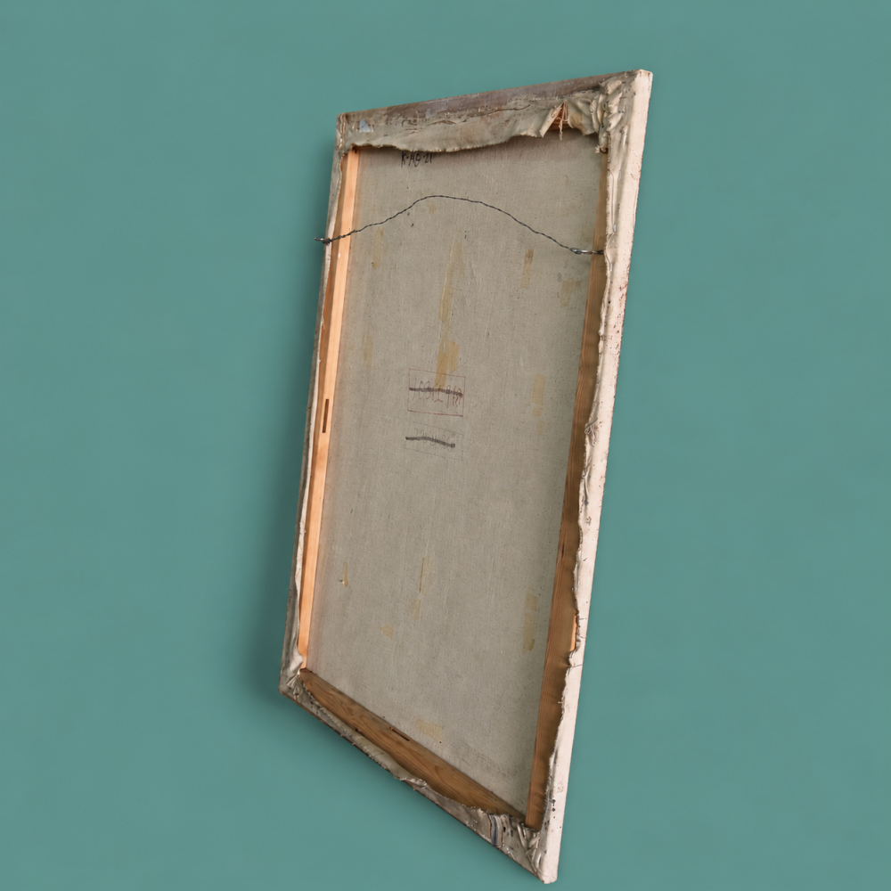 Gino Hollander (1924-2015), \"Hombres\", acrílico sobre lienzo, firmado y fechado, 1995