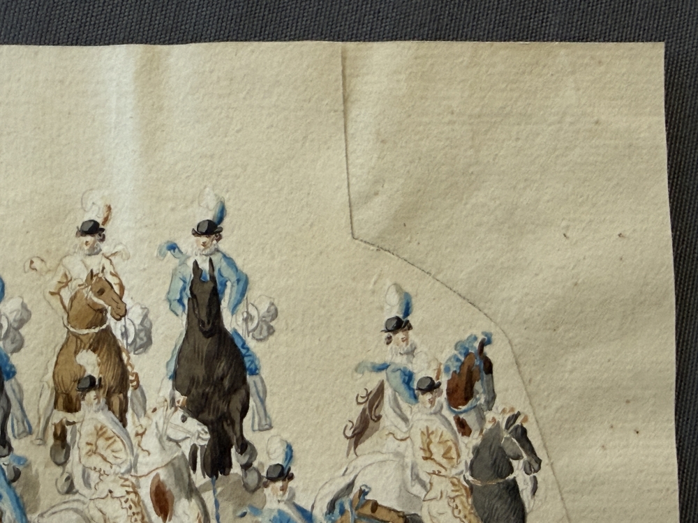 Juego de las Parejas, lápiz, aguada y tinta, coreográfica ecuestre, ca. 1785–1798