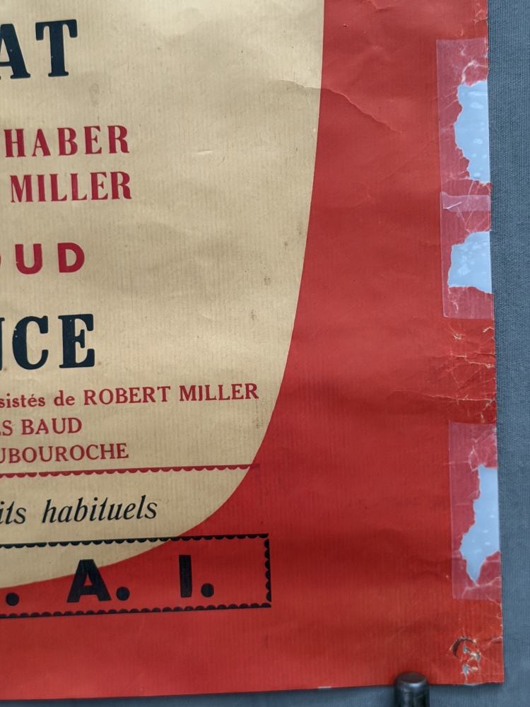 Oujda, le Paris, les amis du theatre de France, Boubouroche, Michel Simon, Marruecos 1960, cartel