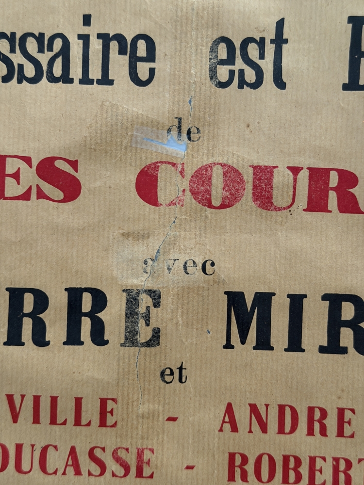 Oujda, le Paris, les amis du theatre de France, Boubouroche, Michel Simon, Marruecos 1960, cartel
