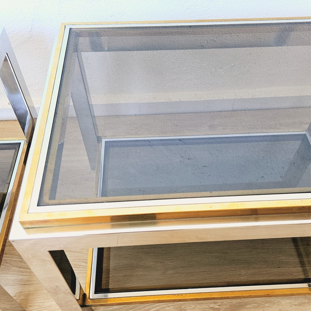 Dos mesas auxiliares de Jean Charles Paris, 1970 - 1975
