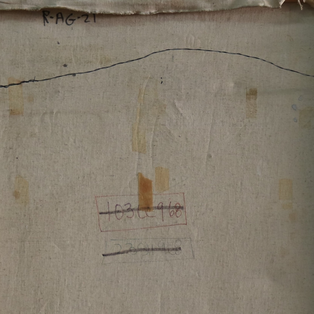 Gino Hollander (1924-2015), \"Hombres\", acrílico sobre lienzo, firmado y fechado, 1995
