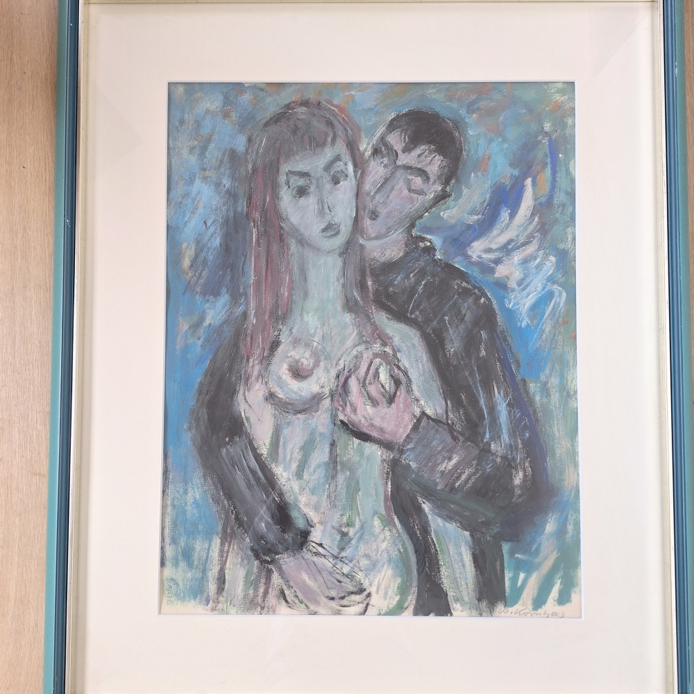 Pintura tempera sobre papel de Werner Kornhas, 1960 - 1969