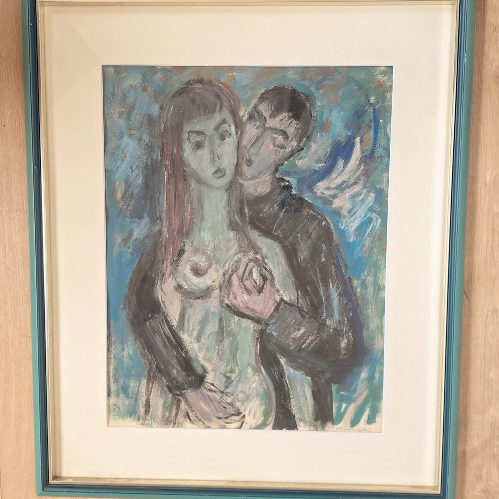 Pintura tempera sobre papel de Werner Kornhas, 1960 - 1969