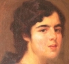Gabriel Nicolet (1856–1921) · Retrato con vestido blanco · Óleo sobre lienzo · 1915