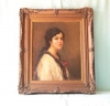 Gabriel Nicolet (1856–1921) · Retrato con vestido blanco · Óleo sobre lienzo · 1915