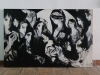 Gino Hollander (1924–2015), gran acrílico sobre lienzo, Figuras, firmado y fechado 1992