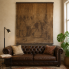 Tapiz mural jacquard antiguo del siglo XIX \"d'après Delleani\", Escena veneciana de gran formato