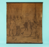 Tapiz mural jacquard antiguo del siglo XIX \"d'après Delleani\", Escena veneciana de gran formato