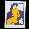 Gernot Kissel, ”Mujer con perro”, litografía 41/150, 1970 - 1975