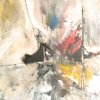 Gino Hollander (1924–2015), acrílico sobre lienzo, \"2 Veleros Abstractos\", firmado y fechado 2004