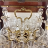 Licorera, palosanto y ébano, ormolú, cristal de Baccarat grabado, Napoleón III, circa 1880, Francia