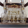Licorera, palosanto y ébano, ormolú, cristal de Baccarat grabado, Napoleón III, circa 1880, Francia