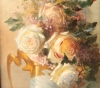 A. Goby, Rosas, escuela europea, óleo sobre lienzo, siglo XX