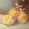 A. Goby, Rosas, escuela europea, óleo sobre lienzo, siglo XX