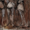 Gino Hollander (1924-2015), \"Hombres\", acrílico sobre lienzo, firmado y fechado, 1995