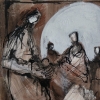 Gino Hollander (1924-2015), \"Hombres\", acrílico sobre lienzo, firmado y fechado, 1995