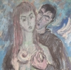Pintura tempera sobre papel de Werner Kornhas, 1960 - 1969
