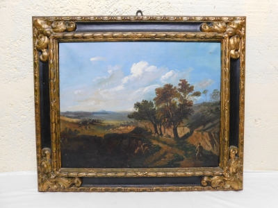 Paisaje, óleo sobre tela, siglo XIX