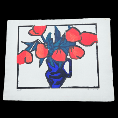 Gernot Kissel, ”Flores”, litografía 66/150, 1970 - 1975