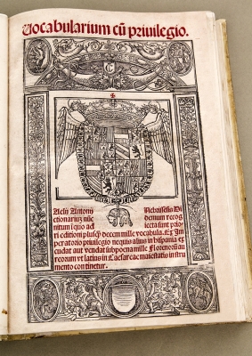 A. Nebrija, 1522, Vocabularium cum privilegio, Vocabulario latín catalán