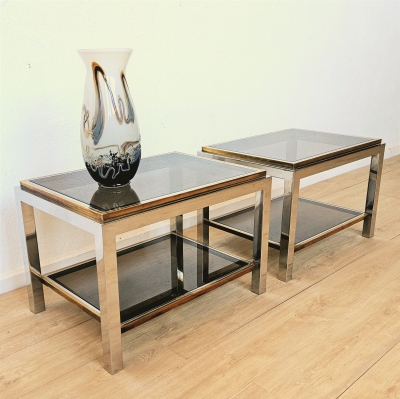 Dos mesas auxiliares de Jean Charles Paris, 1970 - 1975